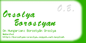 orsolya borostyan business card