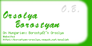 orsolya borostyan business card